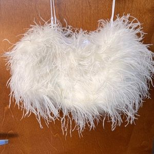 Banana Republic, LUNA OSTRICH FEATHER TOP